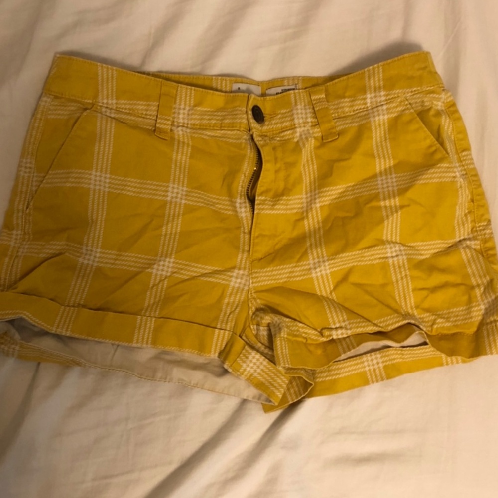 Yellow Checker Women's Shorts